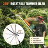VEVOR 15.7 Inch 26CC 2 Cycle Gas Pole Hedge Trimmer Dual Action Blade and Adjustable Head