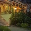 Outsunny 8 FT Solar Lamp Post Light Waterproof Aluminum Motion Sensor PIR Automatic Outdoor Vintage Street Lamp Garden Lawn Pathway