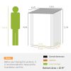 Lean To Garden Storage Shed 3.3x3.4 FT Galvanized Steel Outdoor Shed