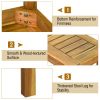 52 Inch Acacia Wood Outdoor Dining Bench Patio Seating