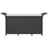 Black PE Rattan Garden Bench Outdoor Patio Wicker Style Seating