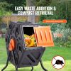 VEVOR Compost Bin, 18.5-Gal Composting Tumbler, Compact Single Rotating Chamber