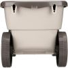 Outdoor Rolling Garden Scooter with Wheels and Pull Strap Taupe 14.5 Inch