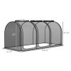 9' x 4' Crop Cage, Plant Protection Tent with Three Zippered Doors