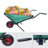 Collapsible Wheelbarrow 176 lbs Folding Yard Garden Wheelbarrow