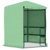 Greenhouse Green PE mesh fabric, powder-coated steel 89.4 x 87.8 in