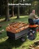 VEVOR 17 Cu Ft Garden Utility Trailer 600 lb Tow Behind Steel Dump Cart with 16 Inch Tires and Foot Pedal