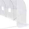 11.5x9.8 FT Walk In Tunnel Greenhouse PE Cover Zipper Door