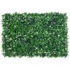 Set of 24 Artificial Shrub Leaf Fence Panels Green PE Polyethylene – Outdoor Privacy Screen Hedge Wall for Garden, Balcony & Patio Decor