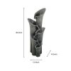 39.4 Inch Outdoor Faux Stone LED Floor Standing Water Fountain Garden Patio Decor