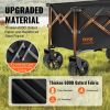 VEVOR Collapsible Folding Wagon 150L Heavy Duty Beach Wagon Cart with All Terrain Wheels Drink Holders 265 lb Capacity