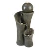 24 Inch Outdoor Waterfall Garden Fountain Indoor and Outdoor Patio Garden Water Feature