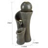 24 Inch Outdoor Waterfall Garden Fountain Indoor and Outdoor Patio Garden Water Feature