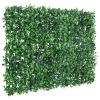 Set of 24 Artificial Shrub Leaf Fence Panels Green PE Polyethylene – Outdoor Privacy Screen Hedge Wall for Garden, Balcony & Patio Decor