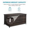 120 Gallon Outdoor Wicker Storage Box Waterproof Deck Box