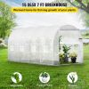 VEVOR 15 x 6.5 x 7 FT Walk In Tunnel Greenhouse Portable Plant Hot House with Galvanized Steel Frame