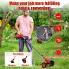 Cordless Electric Weed Wacker Grass Trimmer with 3 Blade Types and 2 Batteries