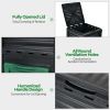 80 Gallon Outdoor Compost Bin with Openable Lid and Bottom Door