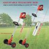 Cordless Electric Weed Wacker Grass Trimmer with 3 Blade Types and 2 Batteries