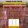 VEVOR Fountain Spillway 23.6x3.2x8.1 Inch, Pool Waterfall Fountain 17 Colors Led, Pool Water Fall Kit with Remote
