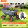 VEVOR Garden Cart, Durable Poly Dump Cart with Simple Assembly Steel Framework, Versatile Dump Cart with Dual-Function Handle