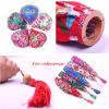 14 Inch Blue Floral Chinese Diamond Hanging Lantern