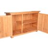 Fir Wooden Outdoor Storage Cabinet with Double Doors Garden Shed