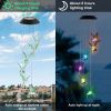 LED Solar Hummingbird Wind Chime Color Changing Waterproof Lights