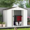 7 x 4 x 6 FT Metal Garden Storage Shed with Sliding Doors