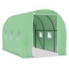 Greenhouse Green Polyethylene mesh fabric, Galvanized steel