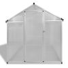 49.4 Sq Ft Aluminum Polycarbonate Greenhouse Walk In Garden Greenhouse Silver