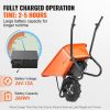VEVOR 500W Electric Wheelbarrow Garden Wagon Dump Cart 5 Cu Ft 330 lb Capacity