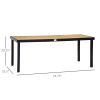 8 Person Rectangular Outdoor Dining Table with HDPE Wood Top
