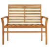 Garden Bench Teak Brown Fine Sanded Teak Hardwood 44.1 Inch Durable Outdoor Patio Bench