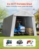 VEVOR 8x14 FT Outdoor Storage Shed Portable Waterproof Storage Tent with Roll Up Door and Vents Heavy Duty Shelter