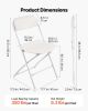 VEVOR 6 Pack Folding Chairs, Foldable Plastic Chairs with Heavy Duty Metal Frame, Portable Folding Card Table Chairs