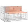 Garden Bench With Gabion Basket Natural wood Solid Douglas wood