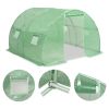 Large Greenhouse Green PE Mesh Fabric Galvanized Steel Plant Growing Shelter