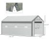 20x10x9 Ft Walk In Greenhouse PE Cover Roll Up Door 8 Windows Weather Resistant