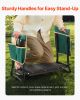 VEVOR Garden Kneeler and Seat, 8 in Wide Kneeling Pad, Heavy Duty Garden Kneeling Stool, Folding Garden Seat with 2 Tool Bags