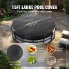 VEVOR 15 FT Round Pool Cover Solar Above Ground Pool Cover with Drawstring