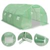 Green Polyethylene Mesh Fabric Greenhouse with Galvanized Steel Frame