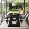 70 Inch Rectangular Wood Dining Table Kitchen Table for 6 to 8 People Modern Dining Room Table