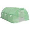 Green Polyethylene Mesh Fabric Greenhouse with Galvanized Steel Frame