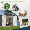 10x10 FT Metal Storage Shed with Lockable Doors Outdoor Tool Shed