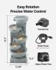 VEVOR 31.5 Inch Outdoor Water Fountain 5-Tier Bowl Shaped Cascading Waterfall Fountain with LED Light and Pump Garden Patio Decor