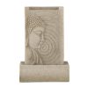 Indoor Buddha Tabletop Water Fountain with LED Light