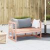 Garden Sofa Bench Natural wood Solid Douglas wood Extendable