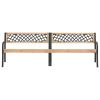 Natural Chinese Fir Wood Garden Bench Large Outdoor Patio Seating