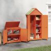 Garden Tool Shed Set Brown Solid pine wood, plywood